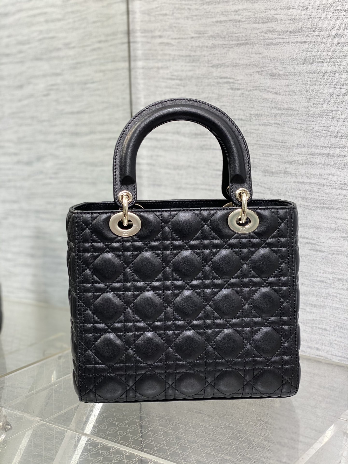 Medium Lady Dior Bag Black Cannage Lambskin